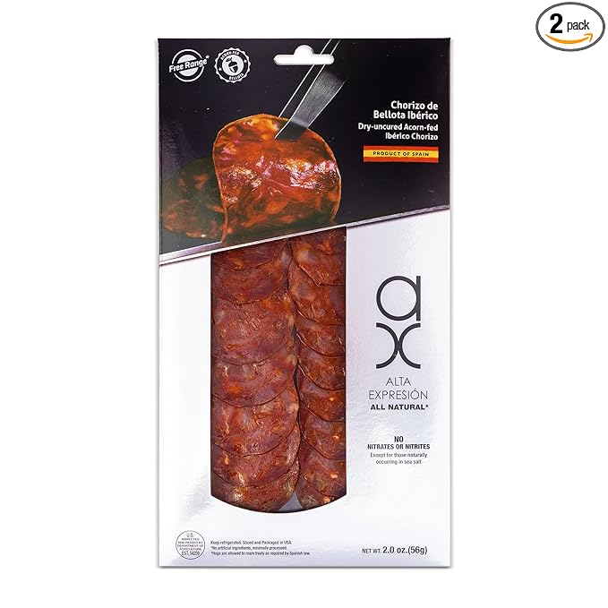 Acorn-fed Iberico Chorizo//Chorizo Iberico de Bellota Sliced (2 oz) (2)