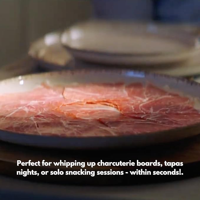 Monte Nevado Serrano Sliced Ham - 3 oz Each, Pack of 5 Plates - 24 Months Avg Curing Time - Authentic Spanish Jamon Serrano - Ready to Eat, Great Gift or Special Occasion Tapas Snack (5)