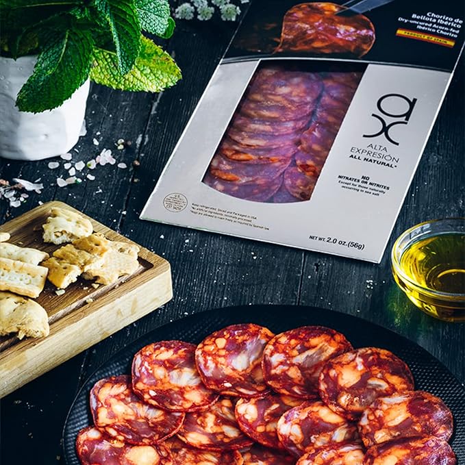 Acorn-fed Iberico Chorizo//Chorizo Iberico de Bellota Sliced (2 oz) (2)
